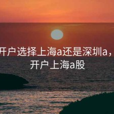 股票开户选择上海a还是深圳a，股票开户上海a股