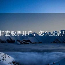 怎样查股票开户，怎么股票开户