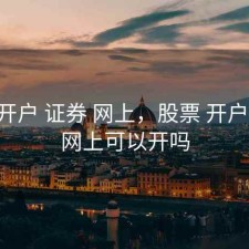 股票 开户 证券 网上，股票 开户 证券 网上可以开吗