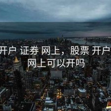 股票 开户 证券 网上，股票 开户 证券 网上可以开吗