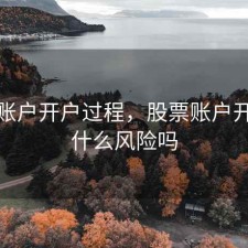 股票账户开户过程，股票账户开户有什么风险吗