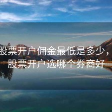 上海股票开户佣金最低是多少，上海股票开户选哪个券商好