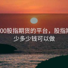 可做300股指期货的平台，股指期货最少多少钱可以做