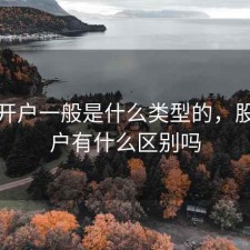 股票开户一般是什么类型的，股票开户有什么区别吗