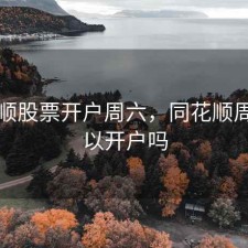 同花顺股票开户周六，同花顺周末可以开户吗