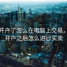 股票开户了怎么在电脑上交易，股票开户之后怎么进行买卖