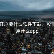 股票开户要什么软件下载，股票开户用什么app