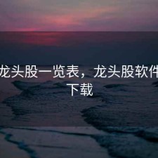 软件龙头股一览表，龙头股软件官方下载