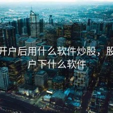 股票开户后用什么软件炒股，股票开户下什么软件
