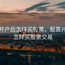 股票开户后怎样买股票，股票开户后怎样买股票交易