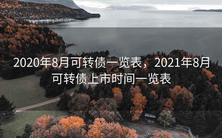 2020年8月可转债一览表,2021年8月可转债上市时间一览表 第1张 2020年8月可转债一览表,2021年8月可转债上市时间一览表 第1张