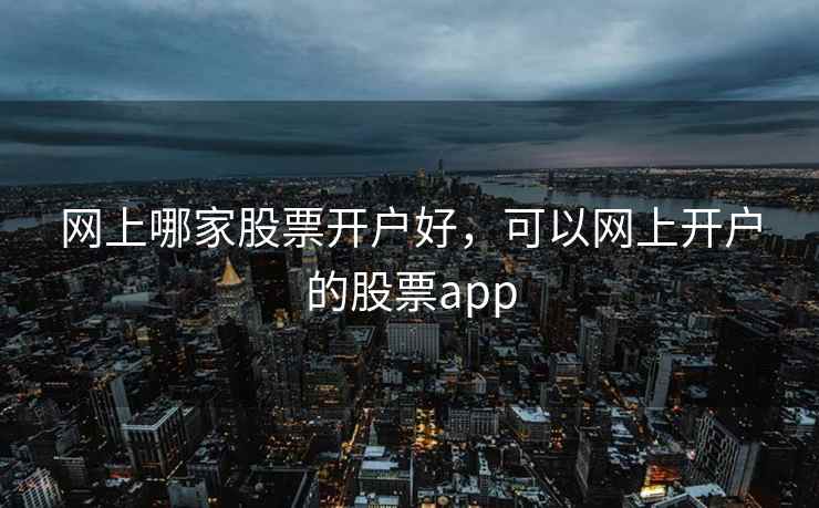 网上哪家股票开户好，可以网上开户的股票app  第1张