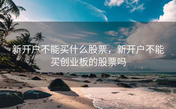 新开户不能买什么股票，新开户不能买创业板的股票吗  第1张